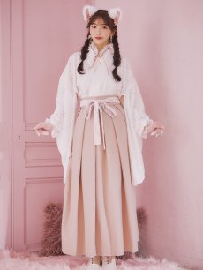 画像4: 【即日発送！】【ハロウィン】猫巫女レース袴 【コスプレ5点セット】 【FREEサイズ/2カラー】[[HC03]-OMN] (4)