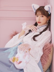 画像18: 【即日発送！】【ハロウィン】猫巫女レース袴 【コスプレ5点セット】 【FREEサイズ/2カラー】[[HC03]-OMN] (18)