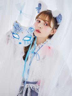 画像3: 【即日発送！】【ハロウィン】猫巫女レース袴 【コスプレ5点セット】 【FREEサイズ/2カラー】[[HC03]-OMN] (3)