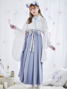 画像4: 【即日発送！】【ハロウィン】猫巫女レース袴 【コスプレ5点セット】 【FREEサイズ/2カラー】[[HC03]-OMN] (4)