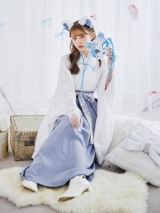 画像5: 【即日発送！】【ハロウィン】猫巫女レース袴 【コスプレ5点セット】 【FREEサイズ/2カラー】[[HC03]-OMN] (5)