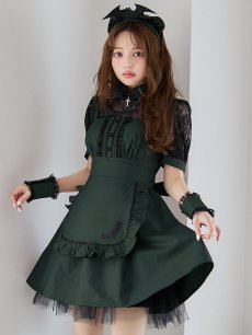 画像4: 【即日発送】【ハロウィン】コウモリクラシカルメイド【コスプレ6点セット】【S-XLサイズ/2カラー】[HC03] (4)