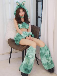 画像9: 【即日発送】【ハロウィン】パステルもこもこバニー【コスプレ7点セット】【フリーサイズ/6カラー】[HC03] (9)