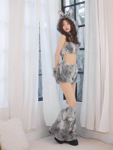 画像23: 【即日発送】【ハロウィン】パステルもこもこバニー【コスプレ7点セット】【フリーサイズ/6カラー】[HC03] (23)