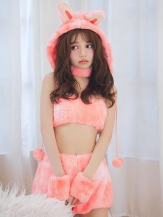 画像17: 【即日発送】【ハロウィン】パステルもこもこバニー【コスプレ7点セット】【フリーサイズ/6カラー】[HC03] (17)