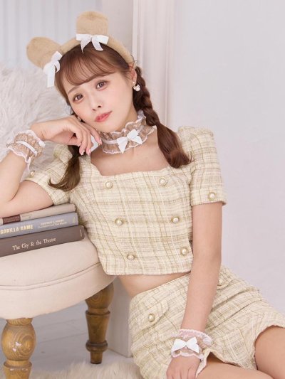 ツイードくまセットアップ/ベア