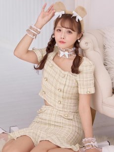 画像3: 【SALE!!】【即日発送】【ハロウィン】ツイードくまセットアップ/ベア 【コスプレ6点セット】 【XS-Mサイズ/1カラー】[HC03] (3)