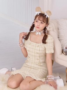 画像6: 【SALE!!】【即日発送】【ハロウィン】ツイードくまセットアップ/ベア 【コスプレ6点セット】 【XS-Mサイズ/1カラー】[HC03] (6)