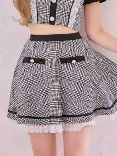 画像14: 【SALE!!】【即日発送】【ハロウィン】 グレンチェックセットアップバニー 【コスプレ6点セット】【XS-Mサイズ/1カラー】[HC03] (14)