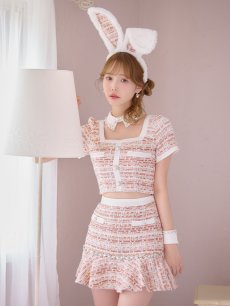 画像14: 【SALE!!】【即日発送】【ハロウィン】 ツイードセットアップバニー【コスプレ6点セット】【XS-Mサイズ/1カラー】[HC03] (14)