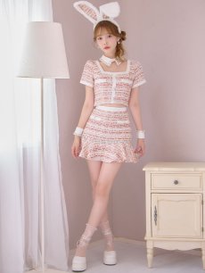 画像4: 【SALE!!】【即日発送】【ハロウィン】 ツイードセットアップバニー【コスプレ6点セット】【XS-Mサイズ/1カラー】[HC03] (4)