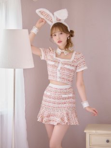 画像7: 【SALE!!】【即日発送】【ハロウィン】 ツイードセットアップバニー【コスプレ6点セット】【XS-Mサイズ/1カラー】[HC03] (7)