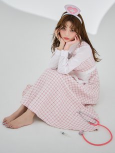 画像11: 【SALE!!】【即日発送！】【ハロウィン】ナースツイードロングフレア 【コスプレ3点セット】 【S-XLサイズ/1カラー】[HC03] (11)