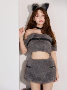 画像8: 【即日発送】【ハロウィン】ファーウルフ/ 狼 オオカミセットアップ【コスプレ6点セット】【XS-Mサイズ/1カラー】[HC03] (8)