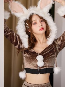 画像18: 【即日発送】【ハロウィン】キルティングビジューうさぎ【コスプレ4点セット】【XS-XLサイズ/1カラー】[HC03] (18)