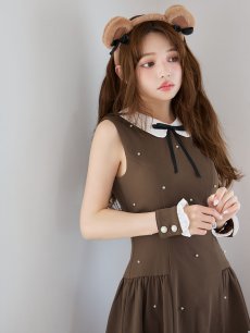 画像16: 【即日発送】【ハロウィン】襟付きノースリーブワンピクマコスプレ【コスプレ4点セット】【XS-Mサイズ/1カラー】[HC03] (16)