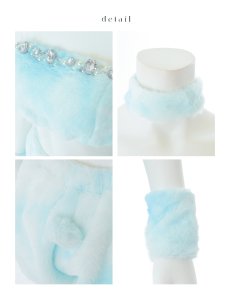 画像40: 【即日発送】【ハロウィン】パステルもこもこバニー【コスプレ7点セット】【フリーサイズ/6カラー】[HC03] (40)