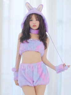 画像26: 【即日発送】【ハロウィン】パステルもこもこバニー【コスプレ7点セット】【フリーサイズ/6カラー】[HC03] (26)