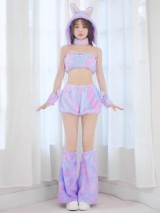 画像19: 【即日発送】【ハロウィン】パステルもこもこバニー【コスプレ7点セット】【フリーサイズ/6カラー】[HC03] (19)