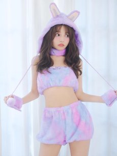 画像21: 【即日発送】【ハロウィン】パステルもこもこバニー【コスプレ7点セット】【フリーサイズ/6カラー】[HC03] (21)