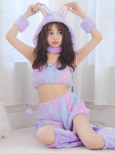 画像24: 【即日発送】【ハロウィン】パステルもこもこバニー【コスプレ7点セット】【フリーサイズ/6カラー】[HC03] (24)