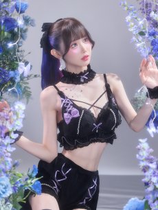 画像6: 【即日発送】【送料無料！】【サンリオ】クロミランジェリーセットアップルームウェア【S-L/1カラー】[HC02]ゆりにゃ着用 (6)