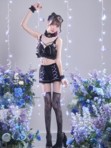 画像11: 【即日発送】【送料無料！】【サンリオ】クロミランジェリーセットアップルームウェア【S-L/1カラー】[HC02]ゆりにゃ着用 (11)