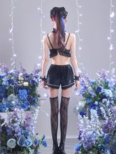 画像9: 【即日発送】【送料無料！】【サンリオ】クロミランジェリーセットアップルームウェア【S-L/1カラー】[HC02]ゆりにゃ着用 (9)