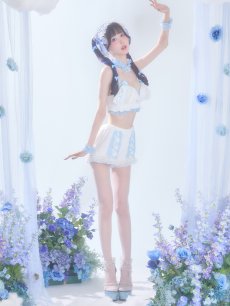 画像8: 【即日発送】【送料無料！】【サンリオ】シナモロールランジェリーセットアップルームウェア【S-L/1カラー】[HC02]ゆりにゃ着用 (8)