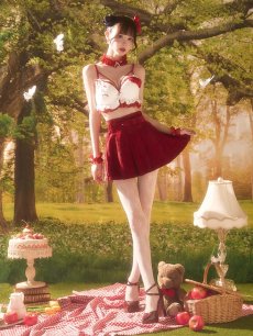 画像3: 【即日発送】【送料無料！】【サンリオ】ハローキティランジェリーセットアップルームウェア【S-L/1カラー】[HC02]ゆりにゃ着用 (3)