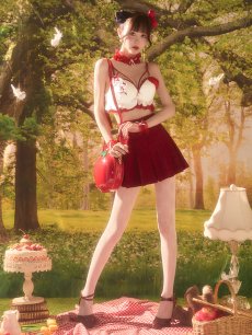 画像6: 【即日発送】【送料無料！】【サンリオ】ハローキティランジェリーセットアップルームウェア【S-L/1カラー】[HC02]ゆりにゃ着用 (6)