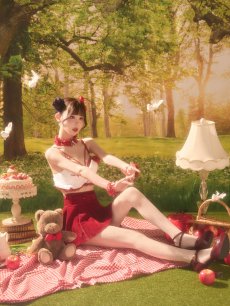 画像7: 【即日発送】【送料無料！】【サンリオ】ハローキティランジェリーセットアップルームウェア【S-L/1カラー】[HC02]ゆりにゃ着用 (7)