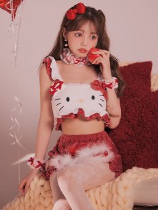 画像16: 【即日発送】【サンリオ】ハローキティキルティングセットアップルームウェア【S-L/1カラー】[OF03] (16)