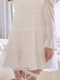 画像5: 【ハロウィン】シフォンスウィートエンジェルミニドレス【コスプレ4点SET】【XS-Lサイズ】[OF03] (5)