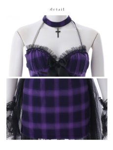 画像20: 【即日発送】【ハロウィン】チュールロングトレーン魔女コスプレ【コスプレ3点SET】【XS-Mサイズ】[OF03]ゆりにゃ着用 (20)