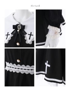 画像25: 【送料無料！】【ハロウィン】ゴシックシスターフレアスカートコスプレ【コスプレ3点SET】【S-XLサイズ】[OF04]吉木千沙都（ちぃぽぽ）着用 (25)