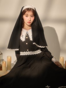 画像8: 【送料無料！】【ハロウィン】ゴシックシスターロングスカートコスプレ【コスプレ3点SET】【S-XLサイズ】[OF03]加藤美南着用 (8)
