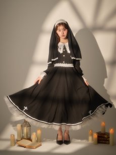 画像11: 【送料無料！】【ハロウィン】ゴシックシスターロングスカートコスプレ【コスプレ3点SET】【S-XLサイズ】[OF03]加藤美南着用 (11)