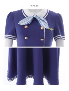 画像17: 【送料無料！】【ハロウィン】CAロングフレア【コスプレ4点SET】【S-XLサイズ】[OF04]加藤美南着用 (17)