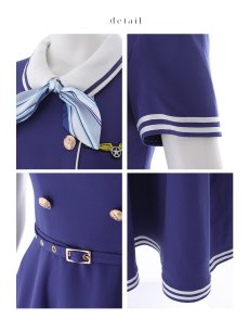 画像18: 【送料無料！】【ハロウィン】CAロングフレア【コスプレ4点SET】【S-XLサイズ】[OF04]加藤美南着用 (18)