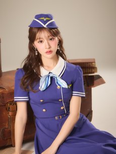 画像5: 【送料無料！】【ハロウィン】CAロングフレア【コスプレ4点SET】【S-XLサイズ】[OF03]加藤美南着用 (5)