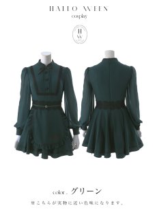 画像22: 【即日発送】【送料無料！】【ハロウィン】コウモリミニワンピース洋館メイド【コスプレ2点SET】【XS-Lサイズ】[OF04]吉木千沙都（ちぃぽぽ）着用 (22)