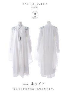 画像9: 【送料無料！】【ハロウィン】白銀グラデーションロング漢服【コスプレ5点SET】【Fサイズ】【予約/9月下旬発送予定】[OF03]今井暖大着用 (9)