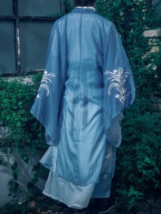 画像5: 【ハロウィン】ブルーホワイトグラデーション漢服【コスプレ3点SET】【L-XLサイズ】[OF03]今井暖大着用 (5)