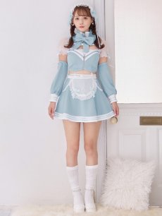 画像10: 【即日発送！】【sugar nine×マリームーンコラボ】 【ハロウィン】マリームーンコラボジャージメイド 【コスプレ8点セット】 【XS-Lサイズ/2カラー】[HC03] (10)