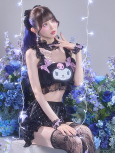 画像1: 【即日発送】【送料無料！】【サンリオ】クロミセットアップルームウェア【S-L/1カラー】[HC02]ゆりにゃ着用 (1)