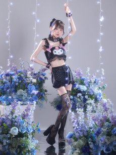 画像10: 【即日発送】【送料無料！】【サンリオ】クロミセットアップルームウェア【S-L/1カラー】[HC02]ゆりにゃ着用 (10)