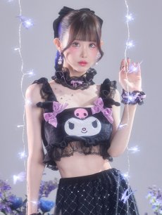 画像14: 【即日発送】【送料無料！】【サンリオ】クロミセットアップルームウェア【S-L/1カラー】[HC02]ゆりにゃ着用 (14)