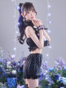 画像2: 【即日発送】【送料無料！】【サンリオ】クロミセットアップルームウェア【S-L/1カラー】[HC02]ゆりにゃ着用 (2)