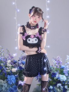 画像3: 【即日発送】【送料無料！】【サンリオ】クロミセットアップルームウェア【S-L/1カラー】[HC02]ゆりにゃ着用 (3)